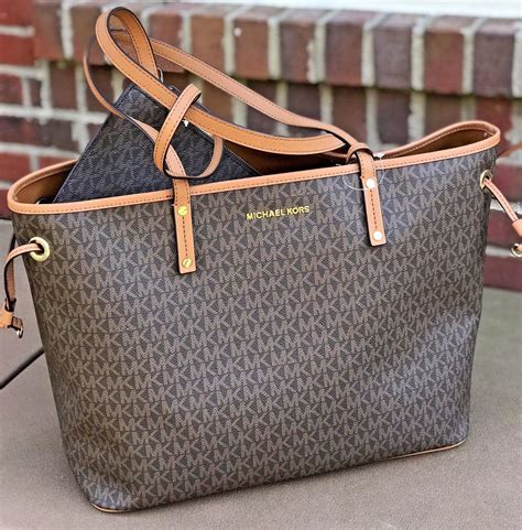 michael kors dark brown bag|michael kors large tote brown.